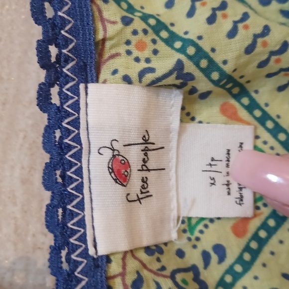 Free People Multi-Colored Design Print Cotton Nightie - Picture 7 of 9